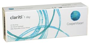 Cooper Vision clariti 1day 30er-Pack (CooperVision) Silikon-Hydrogel-Kontaktlinse für den täglichen Austausch

- hoher Tragekomfort durch eine natürlich feuchte Kontaktlinse

Material: somofilcon A (nicht ionisch)
Wassergehalt: 56%
mit integriertem UV-Schutz
Dk: 60
Dk/t: 86

Tragemodus: Tagestragen
Verträglichkeitstests: halbjährlich